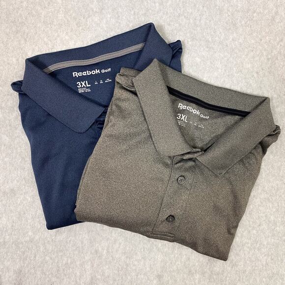 Reebok Golf Polo Shirt Men's Size XXXL Short Sleeve Performance Casual LOT OF 2 - Picture 1 of 12